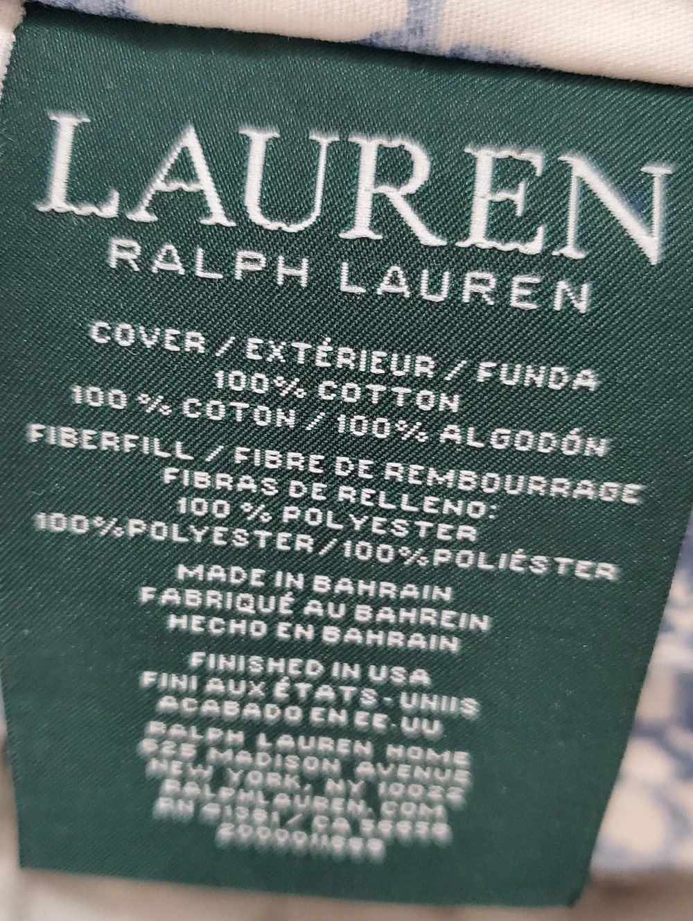Lauren Ralph Lauren Queen comforter set, Curtains Vtg Rare Blue Ivory Damask EUC